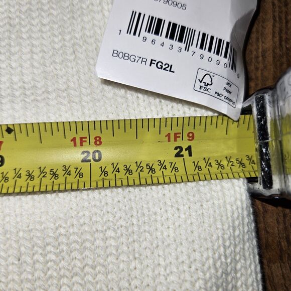 Amazon Essentials Womens 1x Eggshell White Funnel Neck Organic Sweater New - Picture 6 of 8